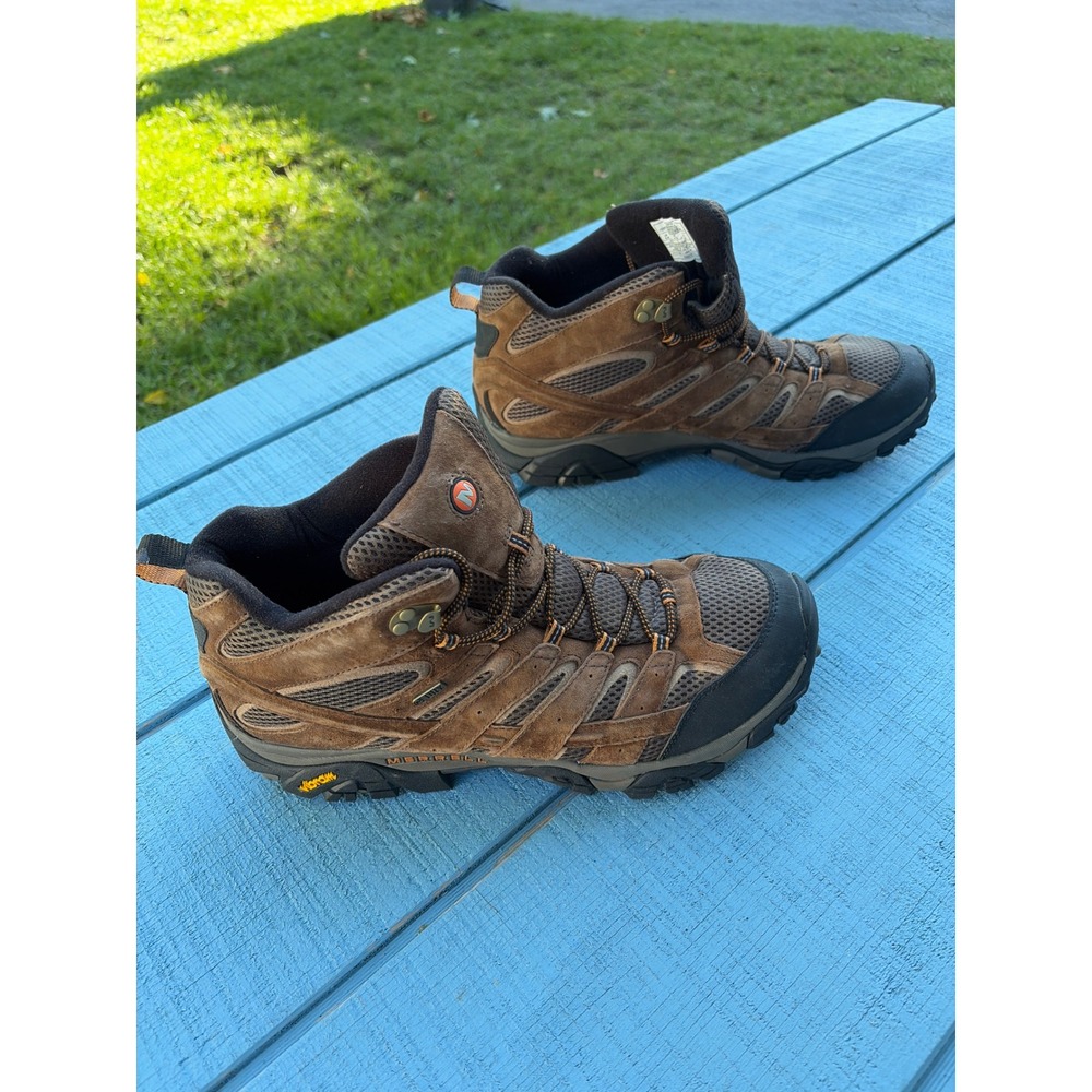 Merrell Moab 2 Mid Waterproof Hiking Boots Earth Brown Vibram Mens 14 J06051